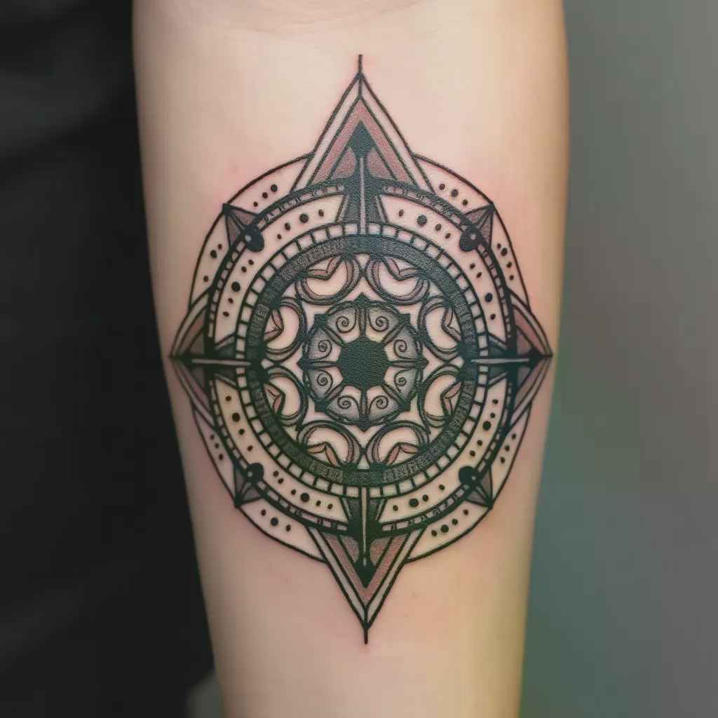 Sacred geometry mandala tattoo