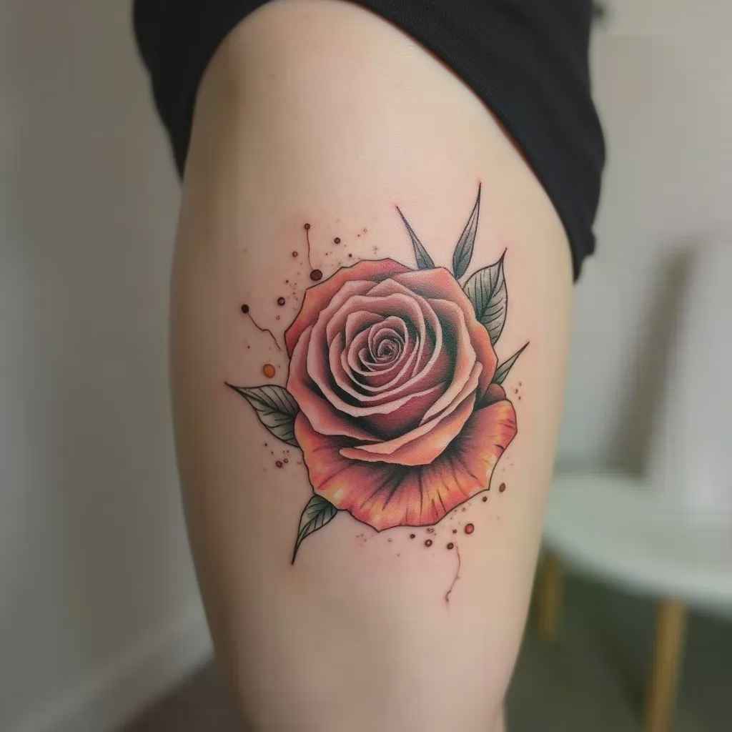 Watercolor artistic tattoo design - tattoo design app by TattooGPT Art