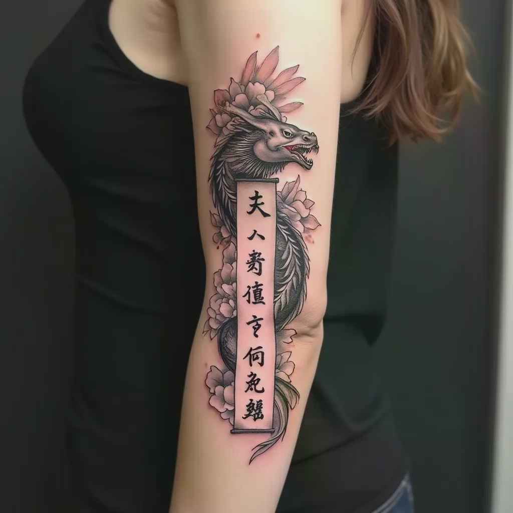 Short memorial quote script tattoo