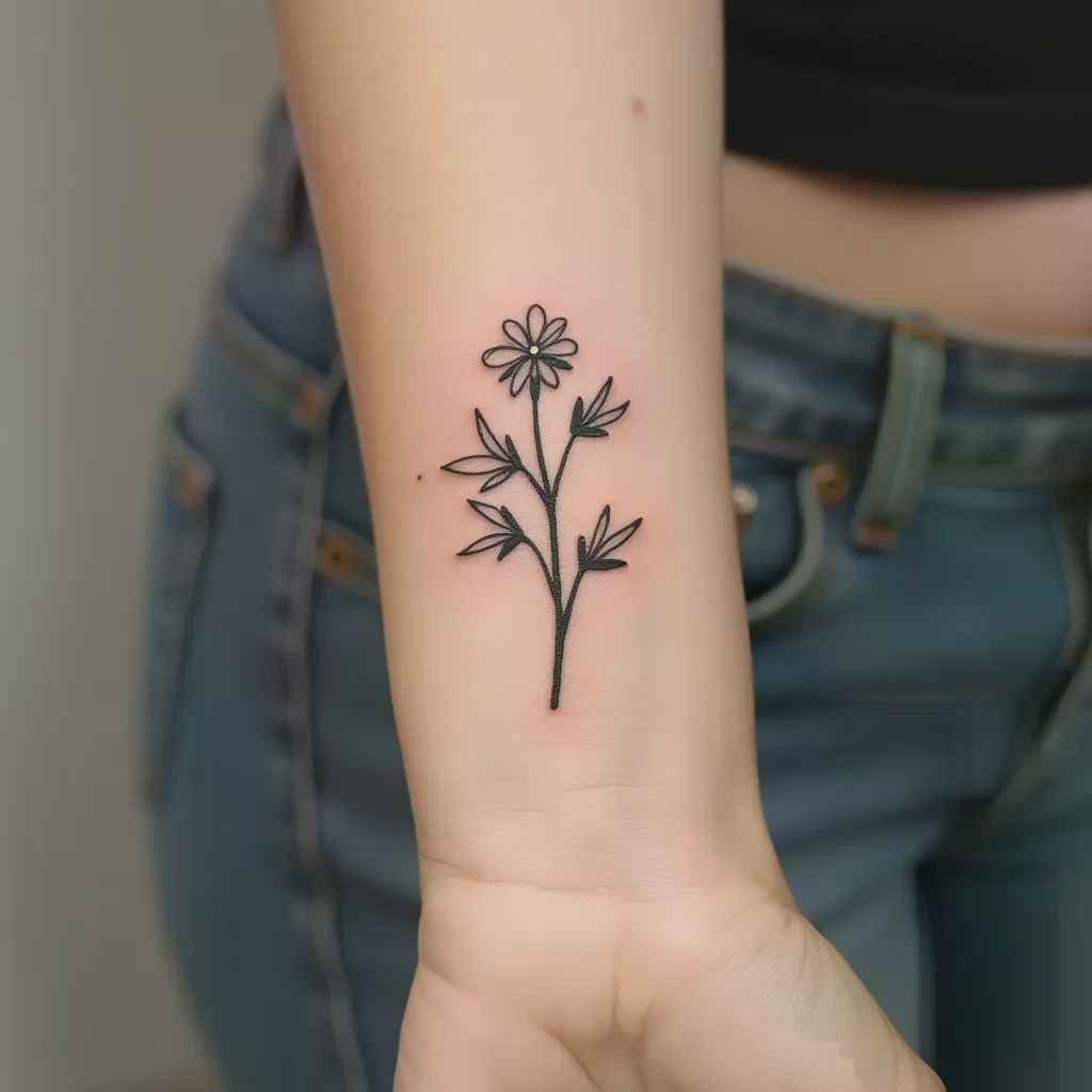 Fine-line minimalist tattoo design - 2026 tattoo trend