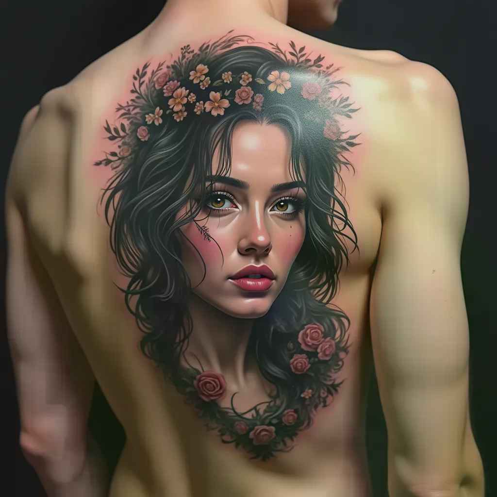 Photorealistic portrait tattoo design - tattoo design app by TattooGPT Art