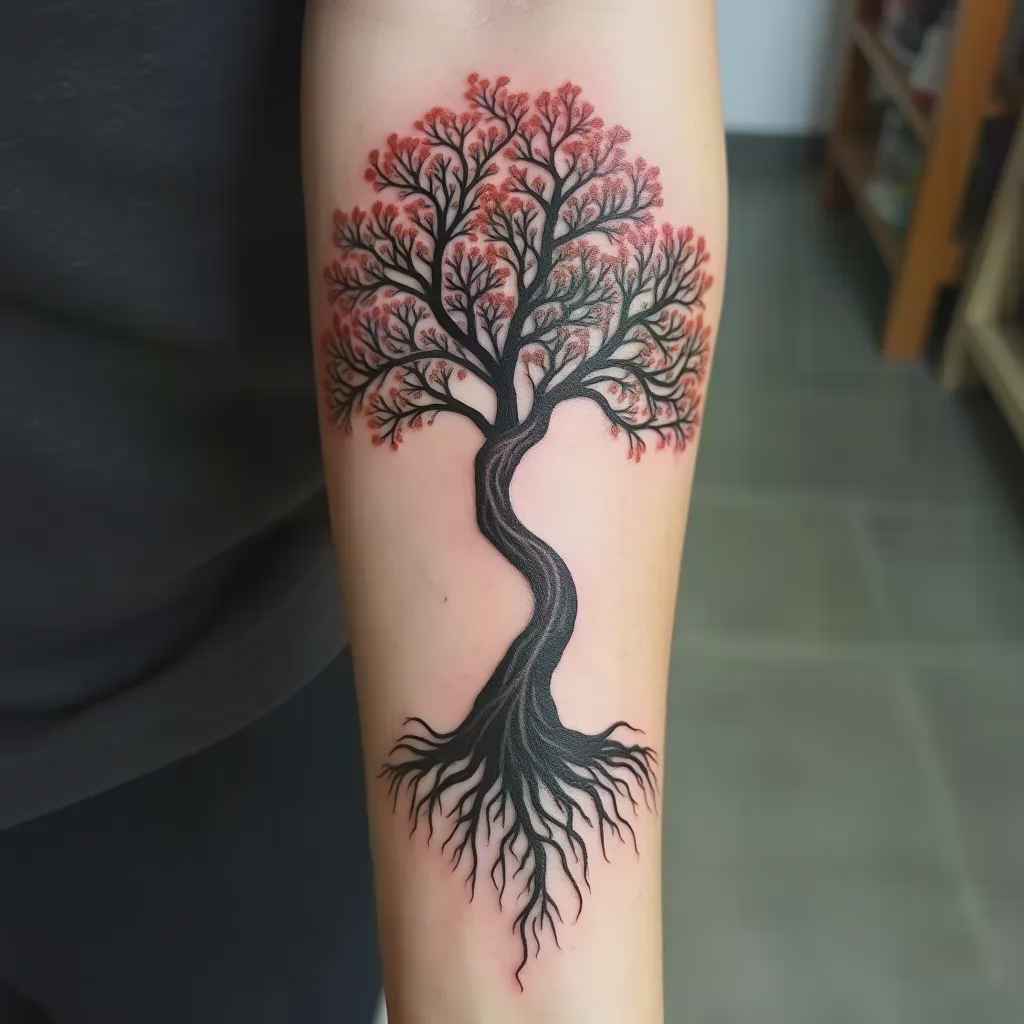 Tree of life tattoo meaning - connection growth strength