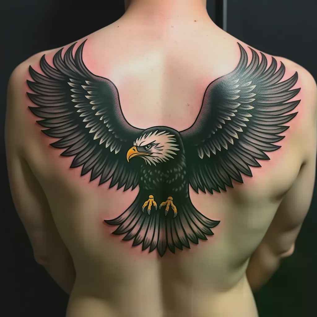 Eagle tattoo meaning - freedom vision power