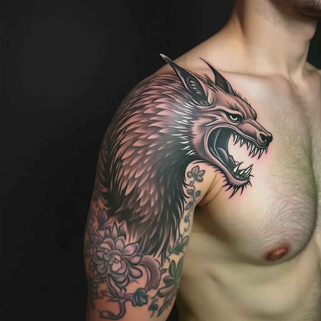 Minimalist tattoo idea generated on chest - tattoo ideas creator by TattooGPT Art