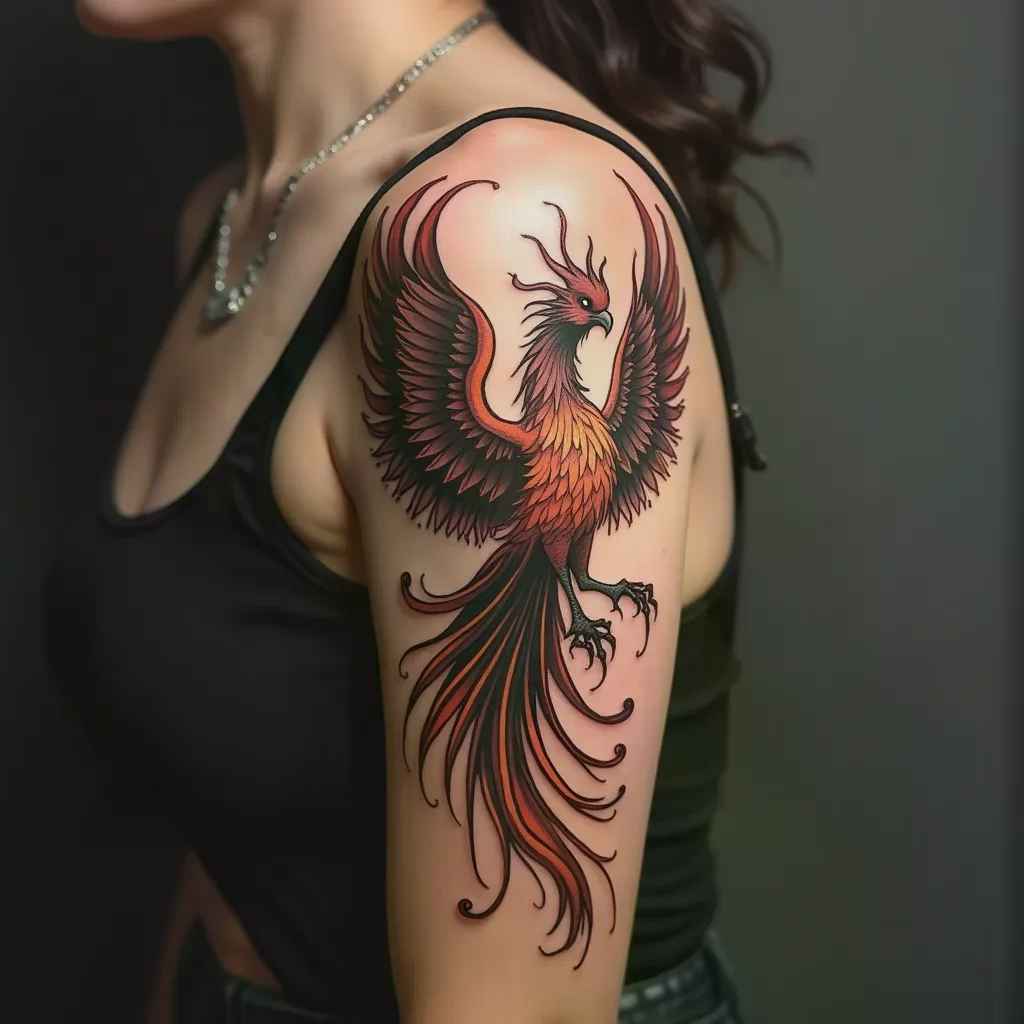 Phoenix tattoo meaning - rebirth resilience transformation