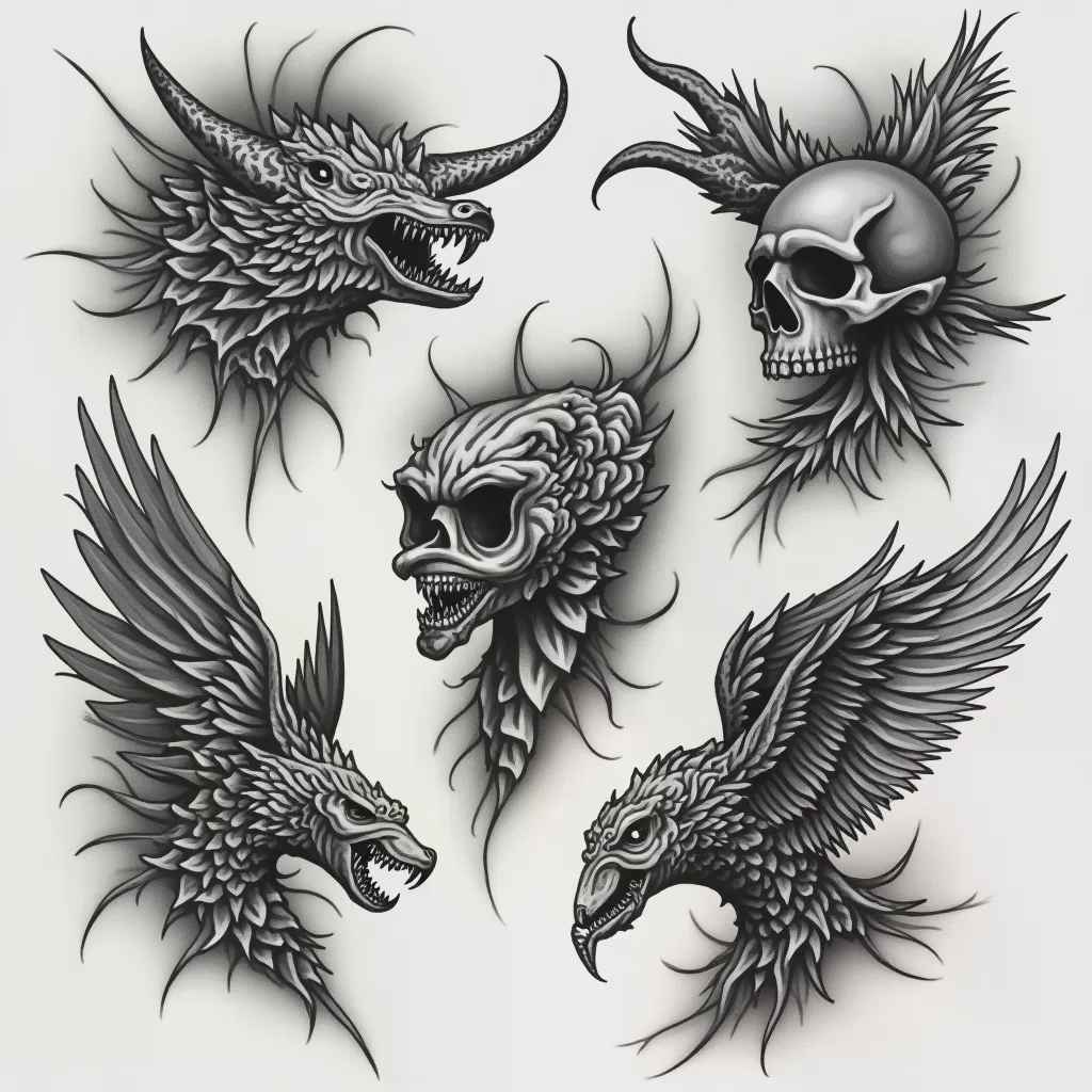 Tattoo design app custom design - AI generated tattoo by TattooGPT Art