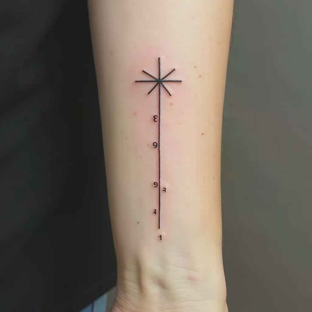 Coordinates of a meaningful place memorial tattoo