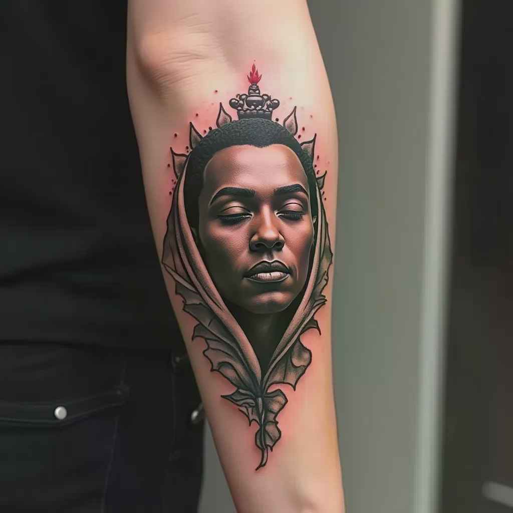 Realistic AI generated tattoo design on forearm - unique tattoo ideas with meaning