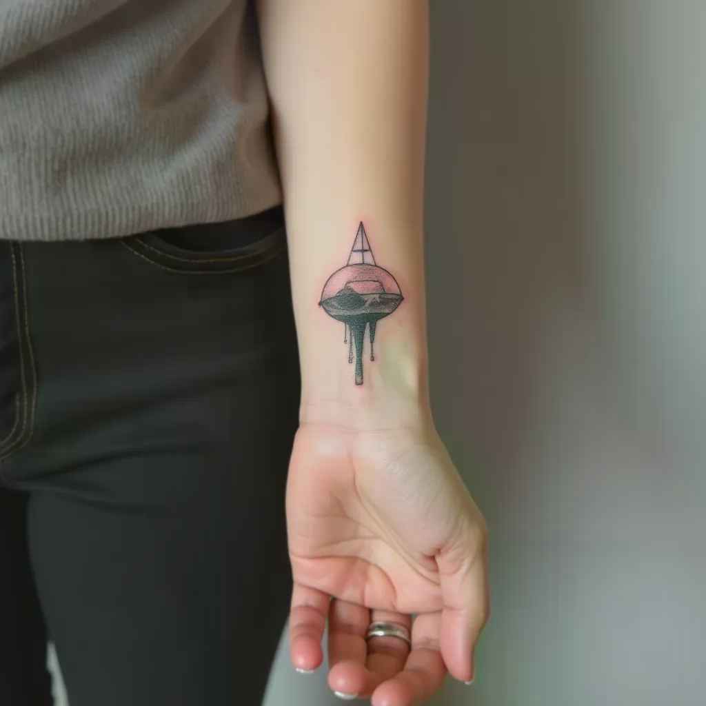 Minimalist AI tattoo generator design on wrist - small tattoos ideas